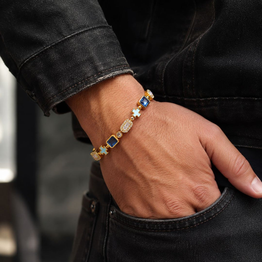 Cross Opal Bracelet Gold