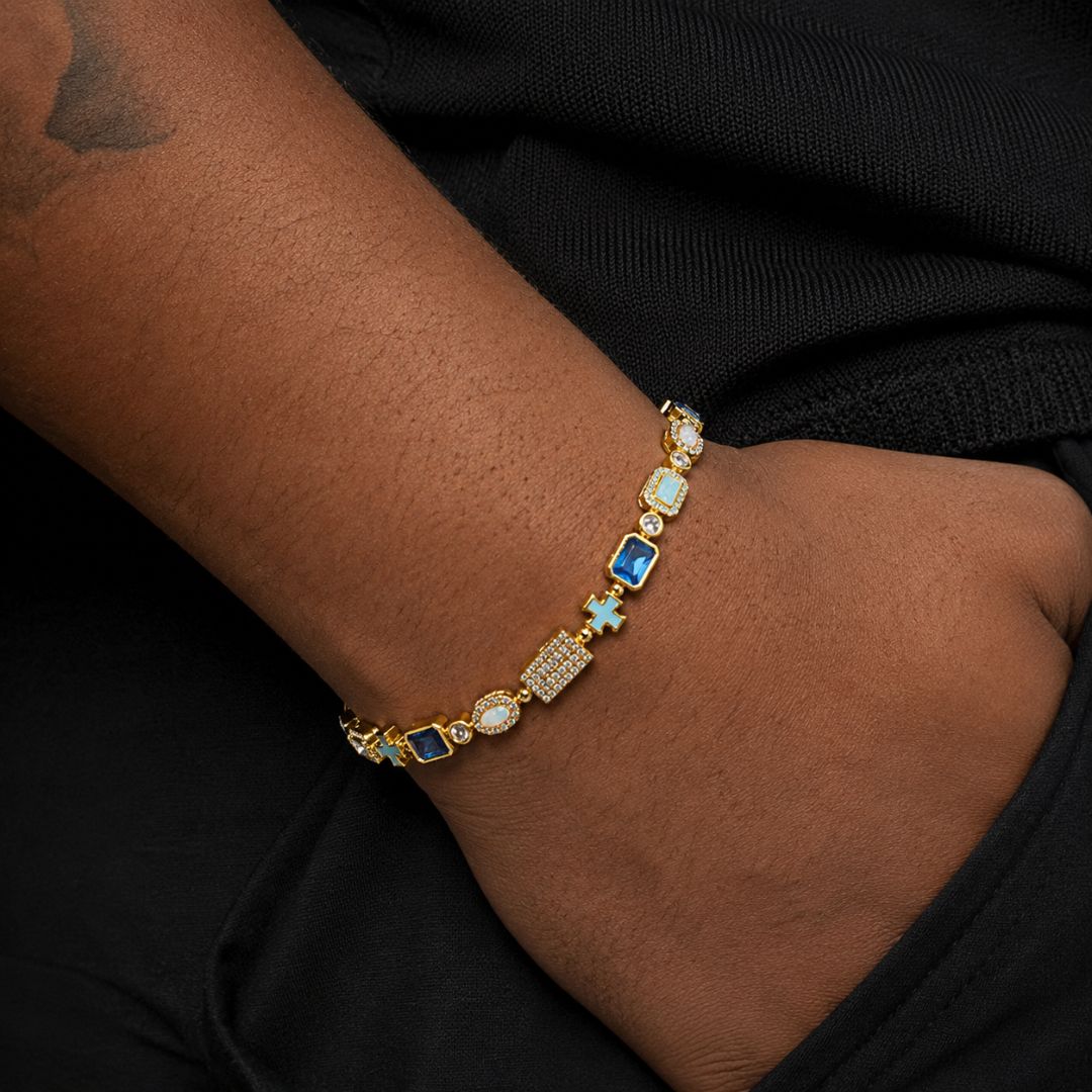 Cross Opal Bracelet Gold