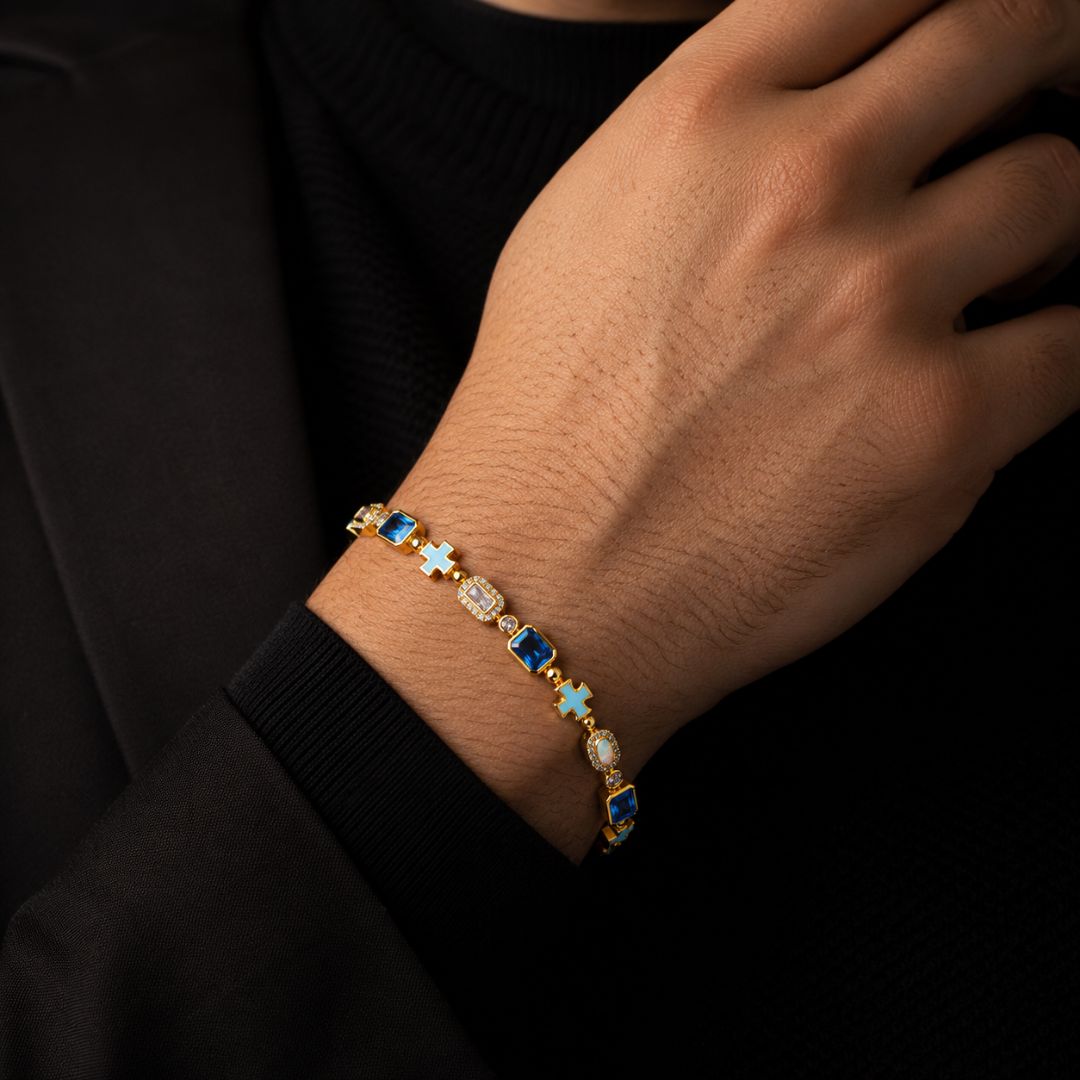 Cross Opal Bracelet Gold
