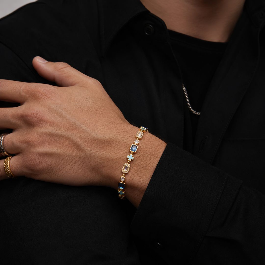 Cross Opal Bracelet Gold