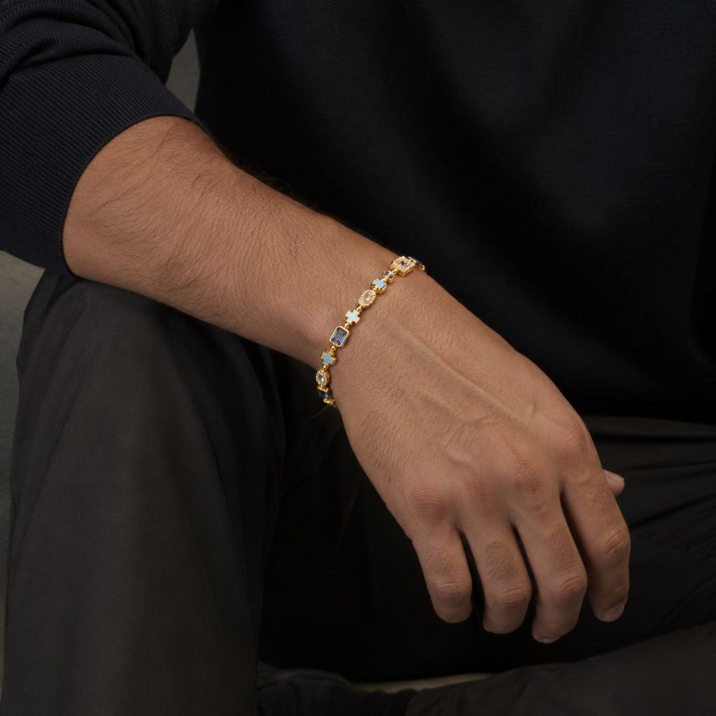 Cross Opal Bracelet Gold