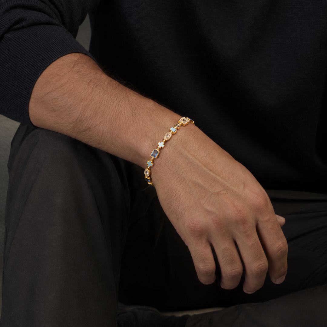 Cross Opal Bracelet Gold