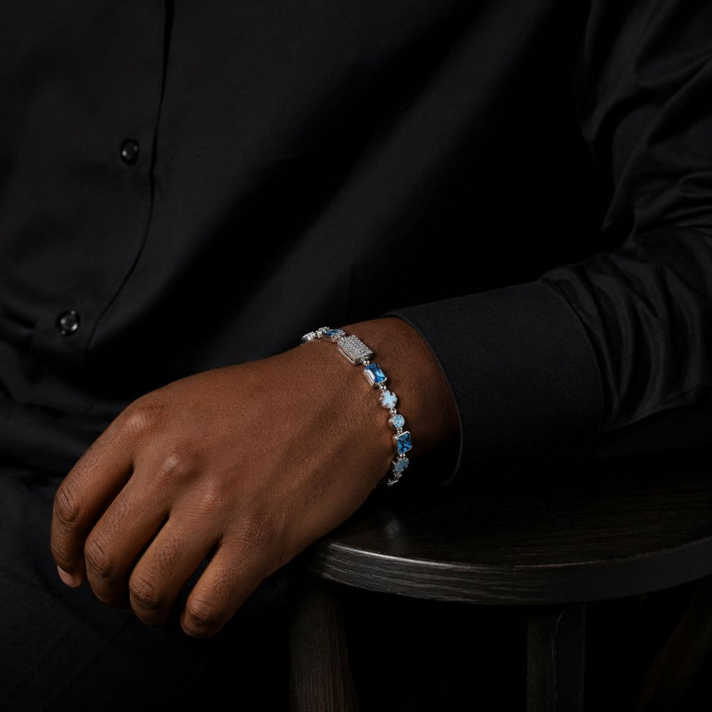 Cross Opal Bracelet Silver