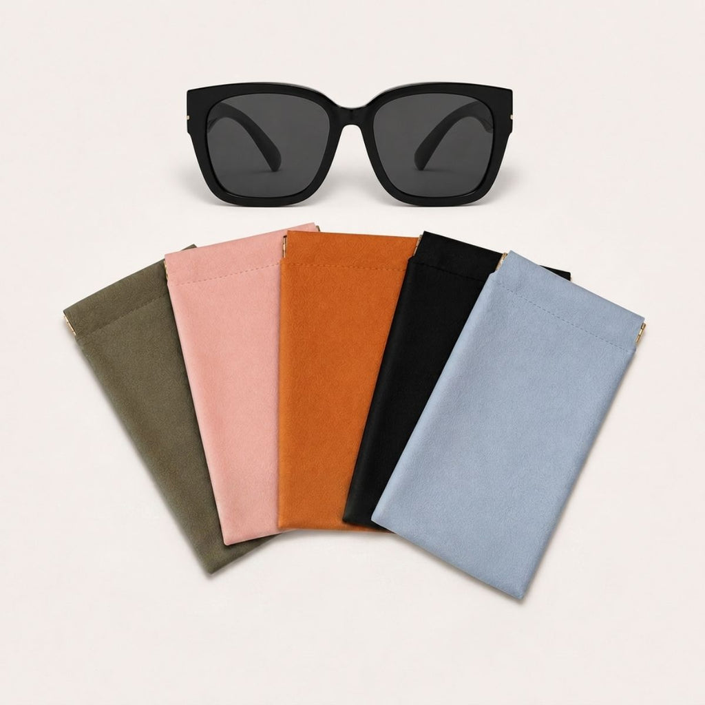 Suede-Feel Glasses Pouch