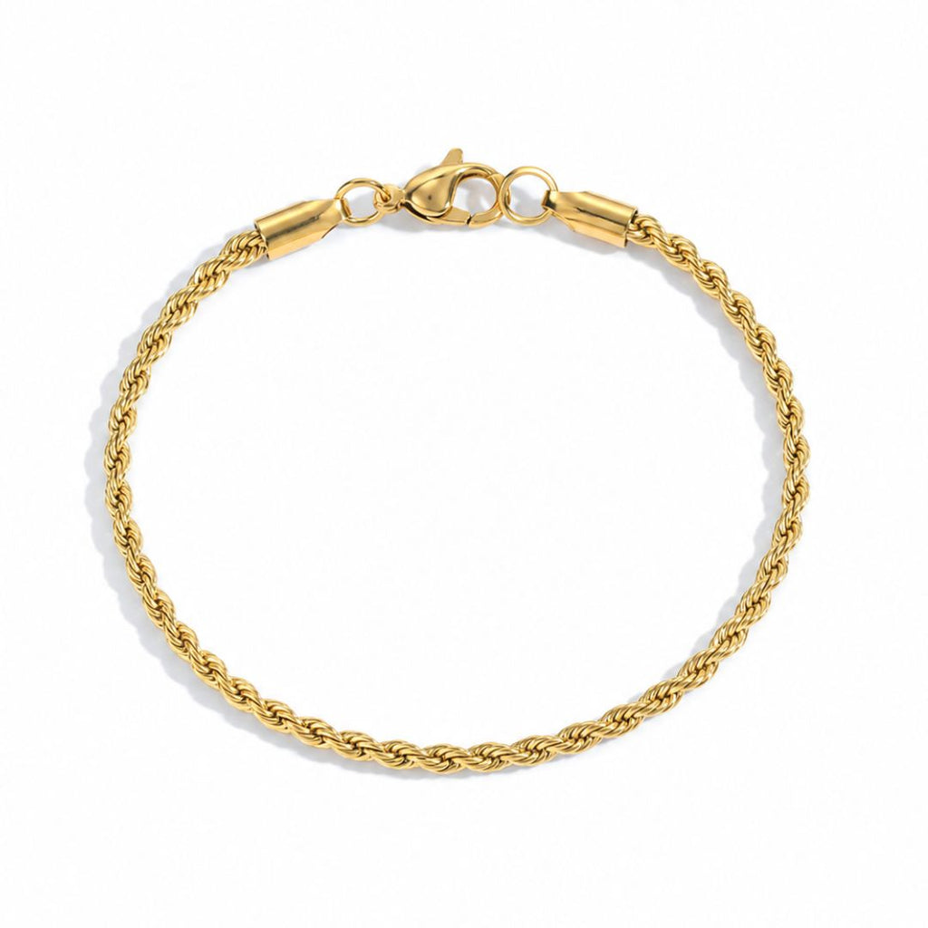 Rope bracelet 3mm Gold