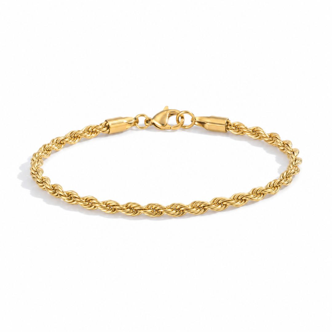 Rope bracelet 3mm Gold