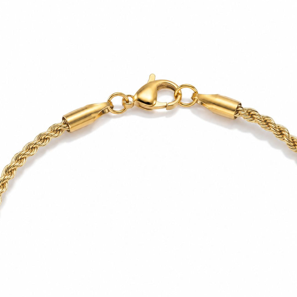 Rope bracelet 3mm Gold