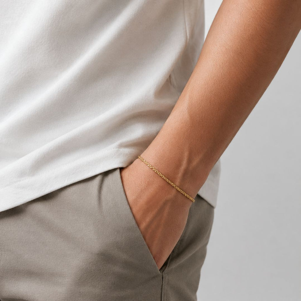 Rope bracelet 3mm Gold