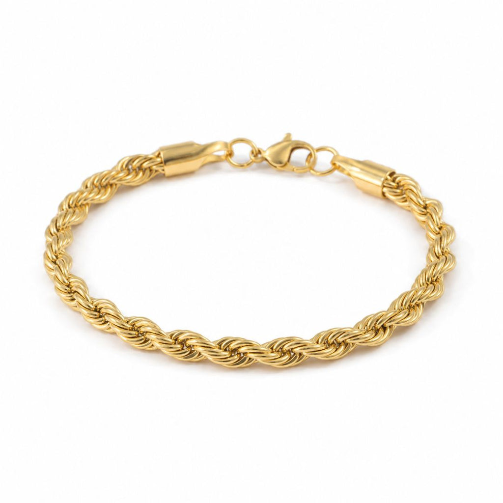Rope bracelet 5mm Gold