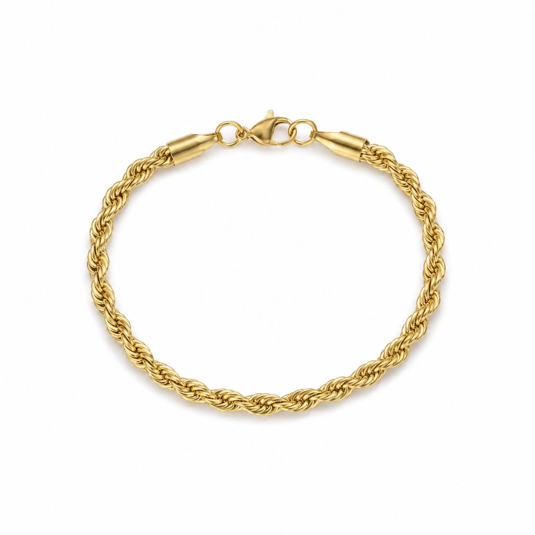 Rope bracelet 5mm Gold
