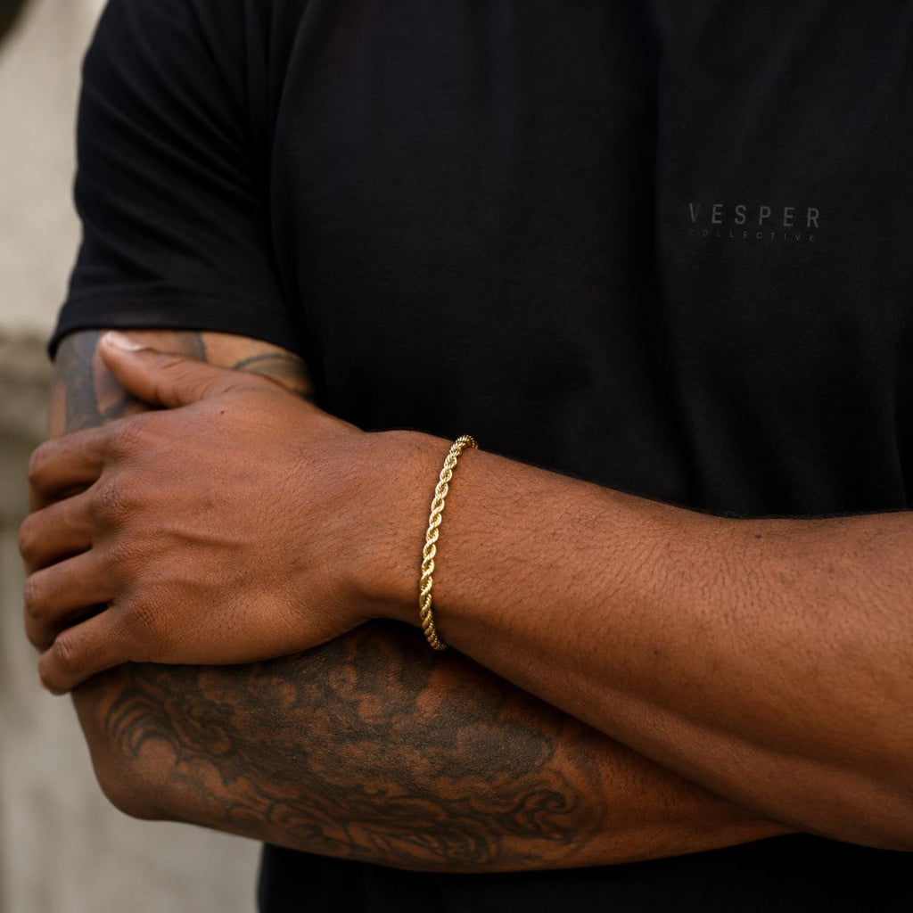 Rope bracelet 5mm Gold