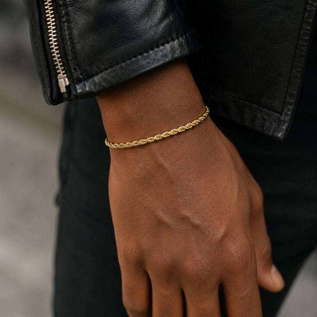 Rope bracelet 5mm Gold