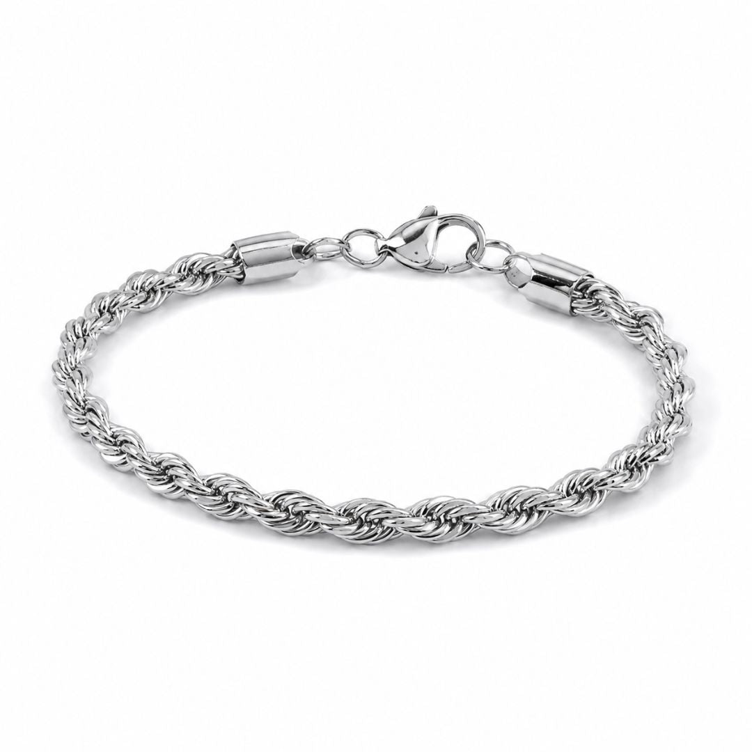 Rope bracelet 5mm Silver