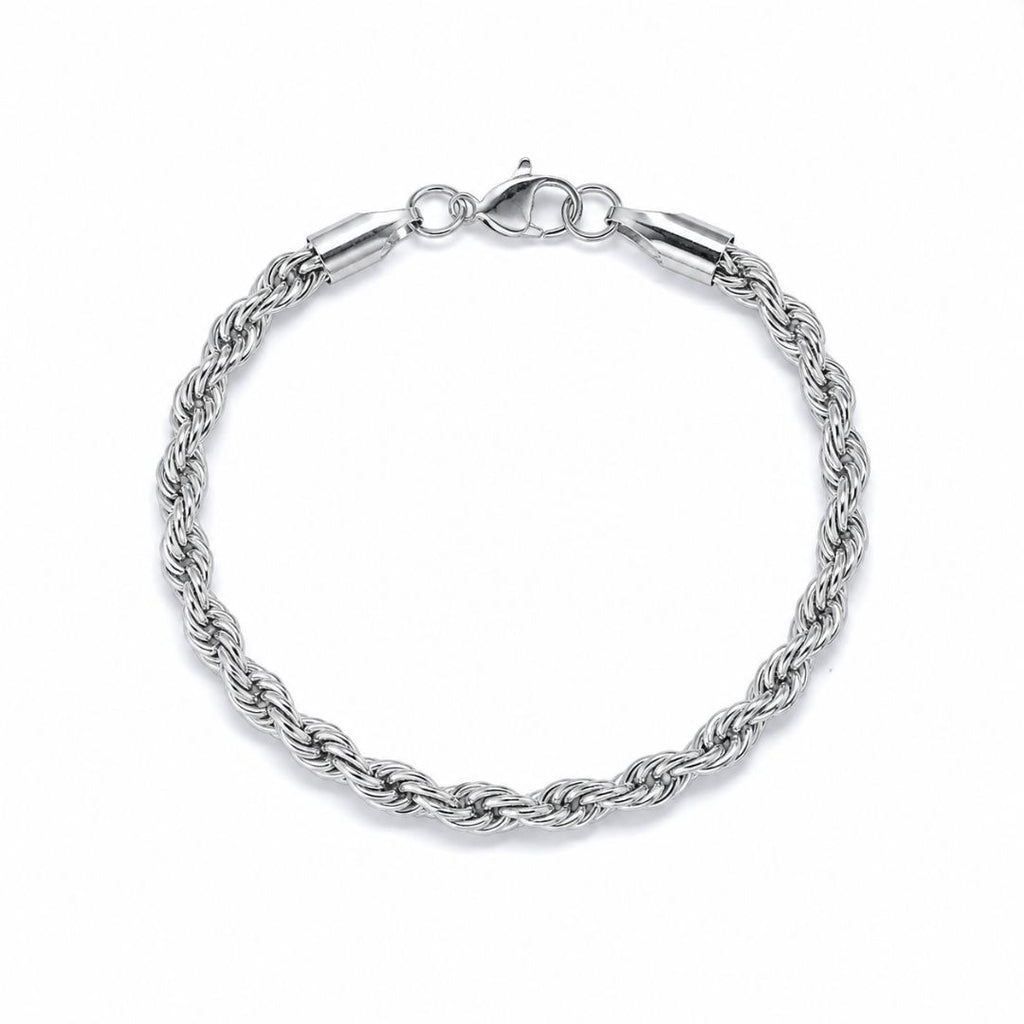 Rope bracelet 5mm Silver