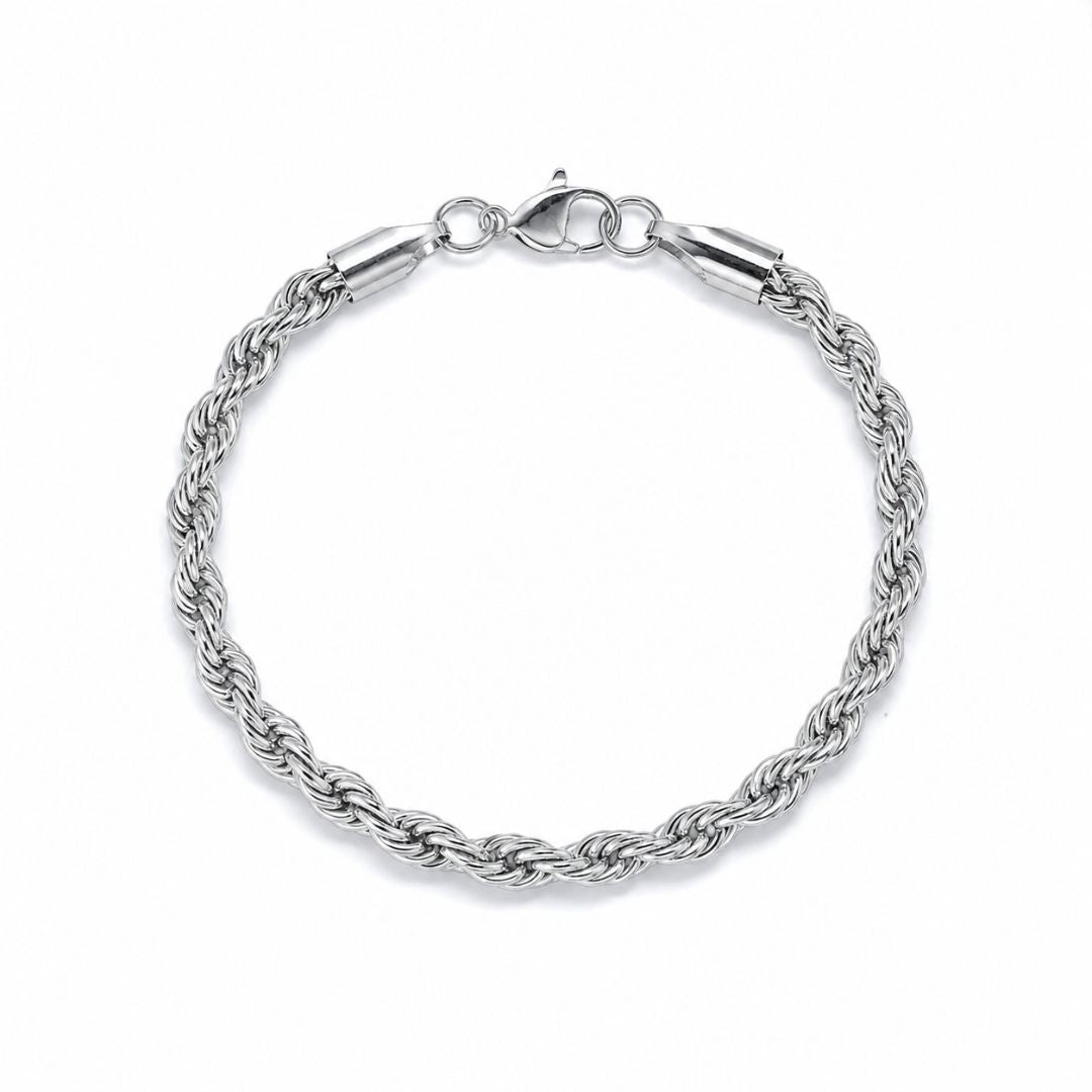 Rope bracelet 5mm Silver