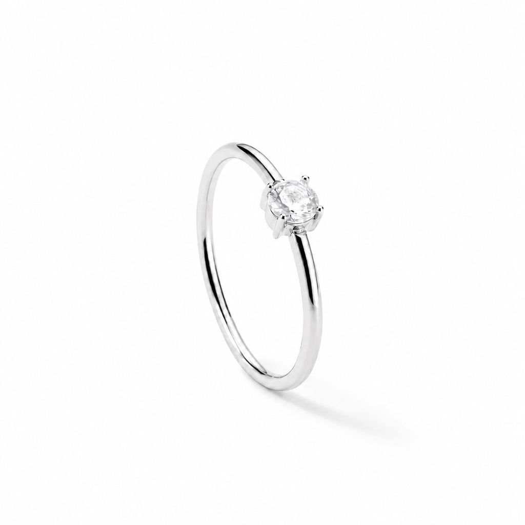 Classic Solitaire Ring Silver