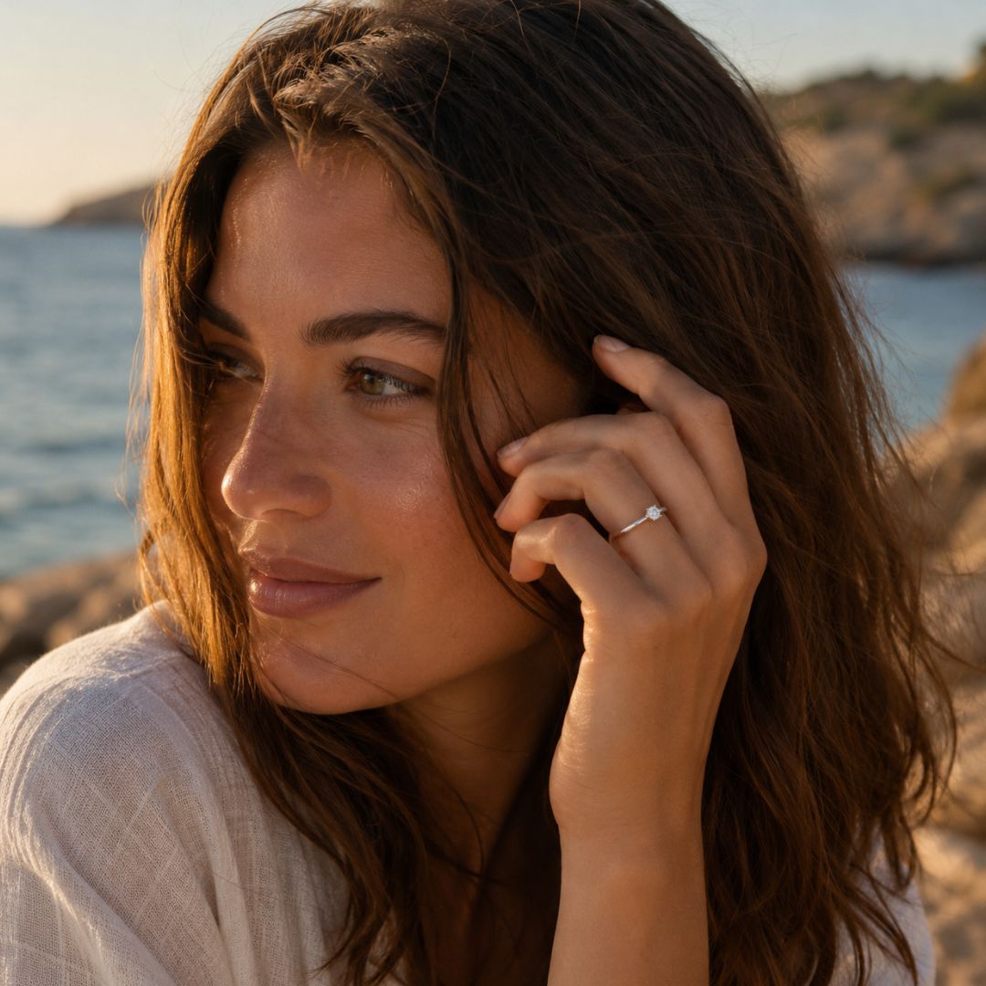 Classic Solitaire Ring Silver