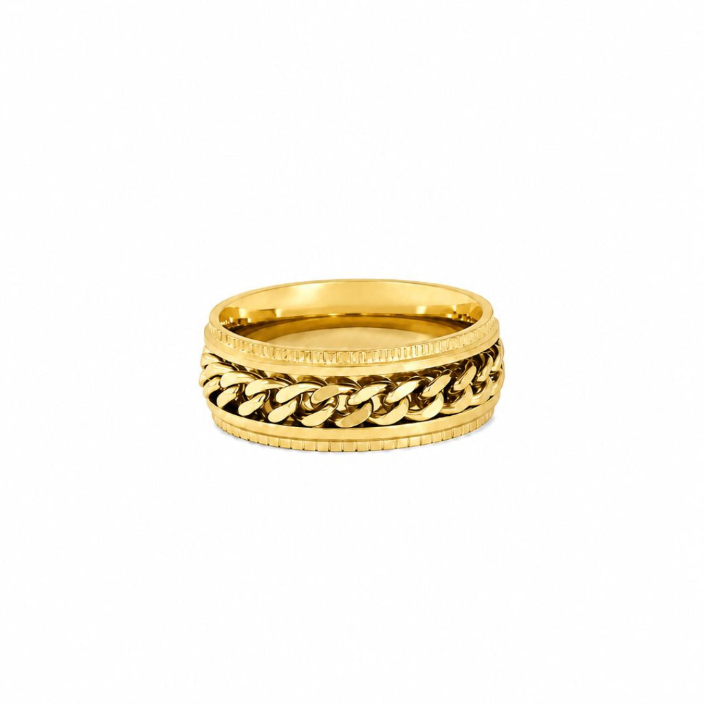 Spinner Band Ring 8mm Gold