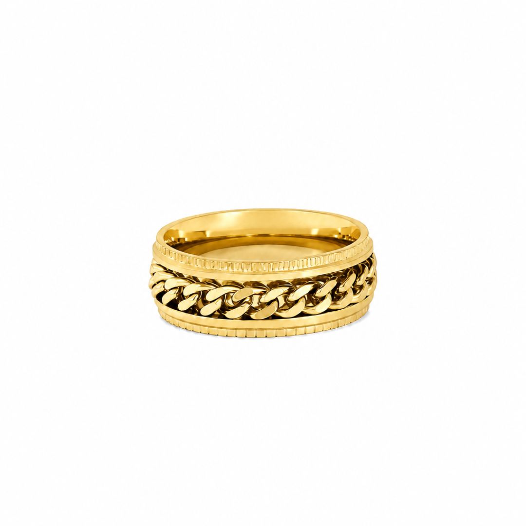 Spinner Band Ring 8mm Gold