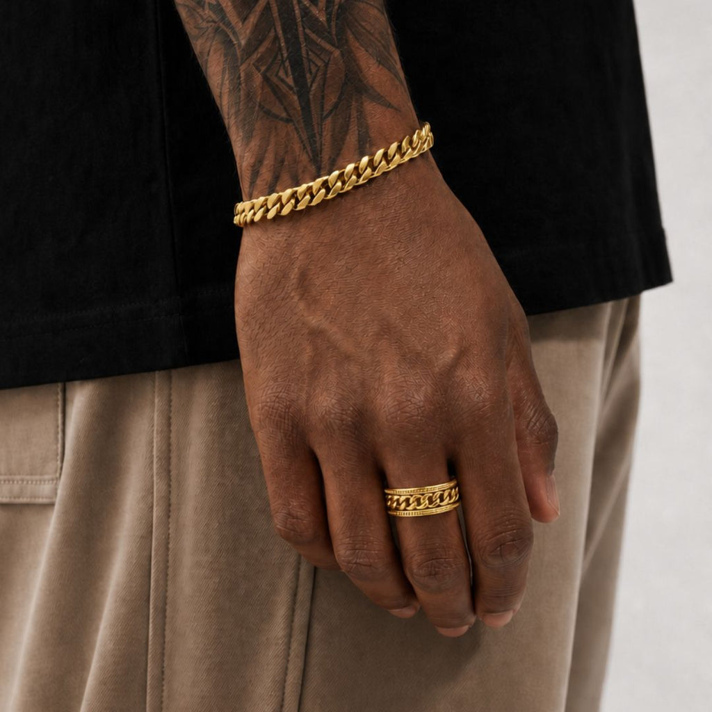 Spinner Band Ring 8mm Gold