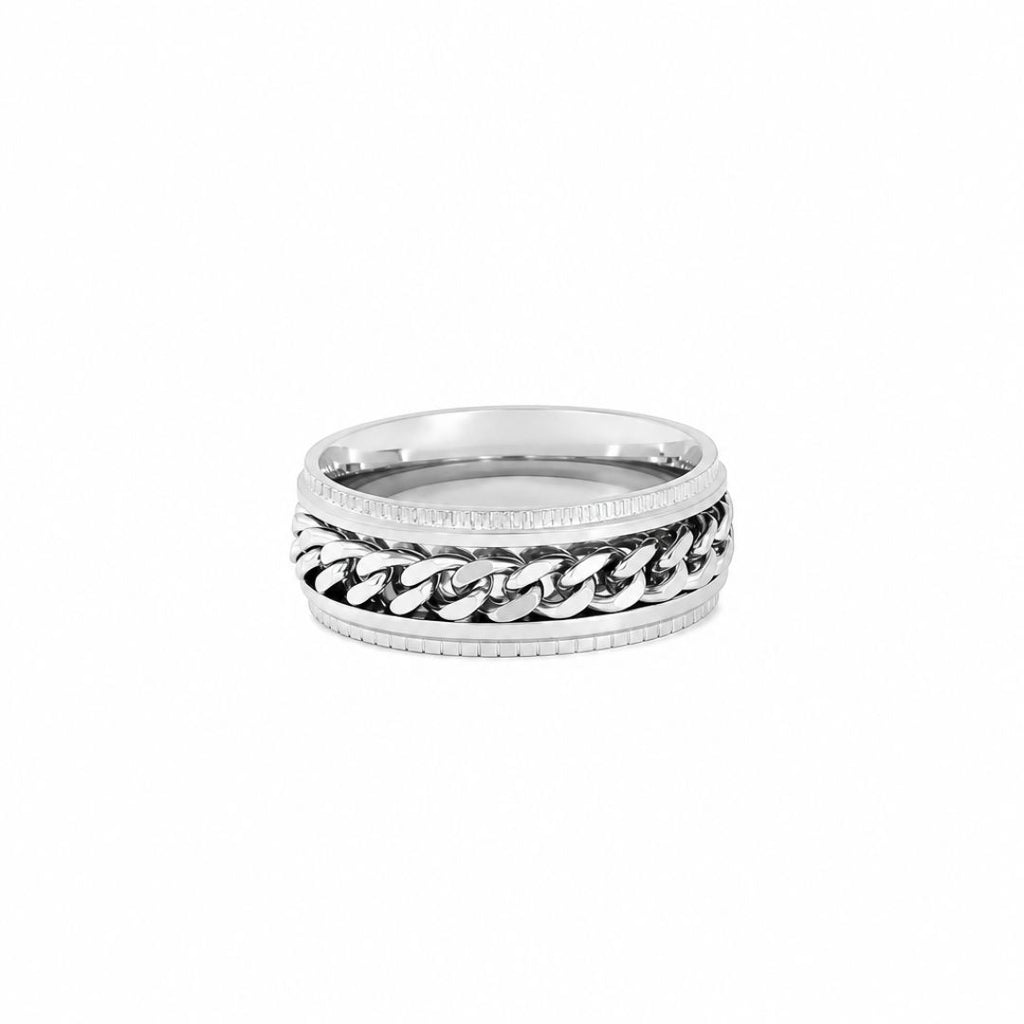 Spinner Band Ring 8mm Silver