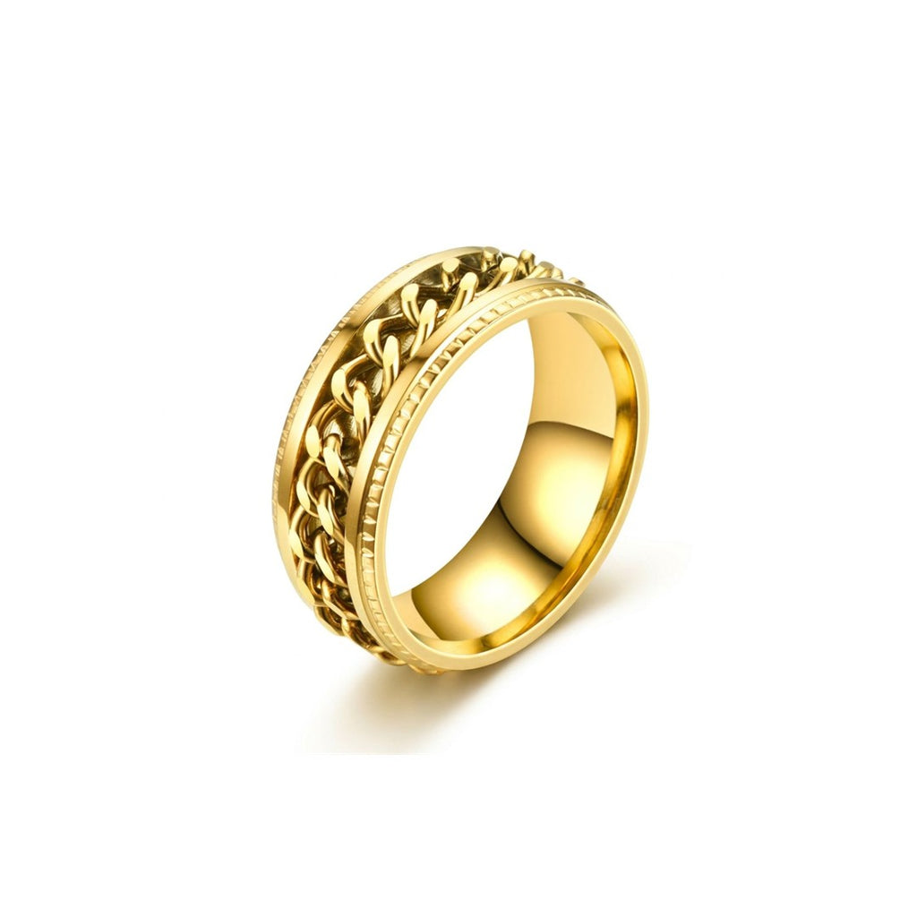 Spinner Band Ring 8mm Gold