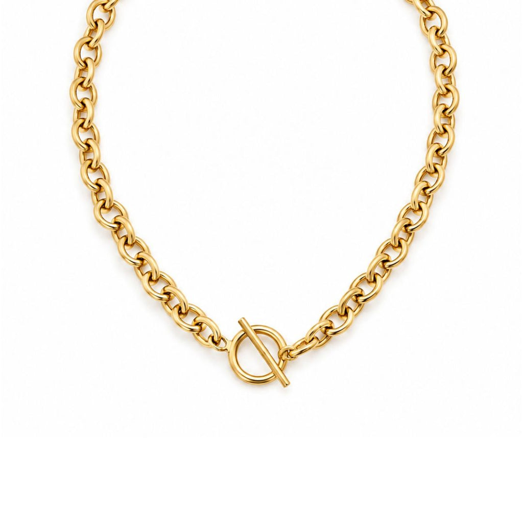 T-Bar link necklace Gold