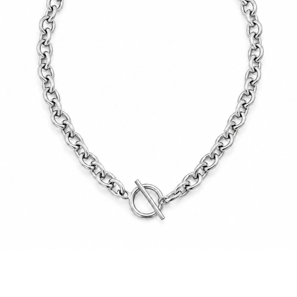 T-Bar link necklace Silver