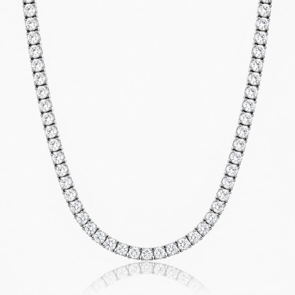 Iced tennis chain 3mm Silver