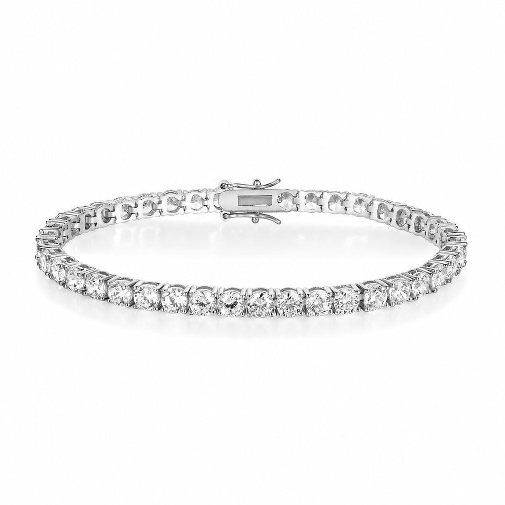 Iced tennis bracelet white gold 5mm